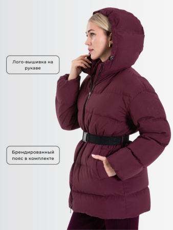 Пуховик женский зимний CRUSH Бордовый